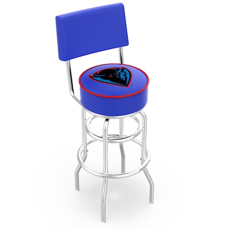 Holland Bar Stool Co 30" Chrome 2-Ring DePaul Swivel Bar Stool, Back L7C430DePaul