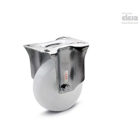 Elesa 450806 Monolithic castor wheels stainless steel bracket Technopolymer, Fixed plate bracket wi 450806