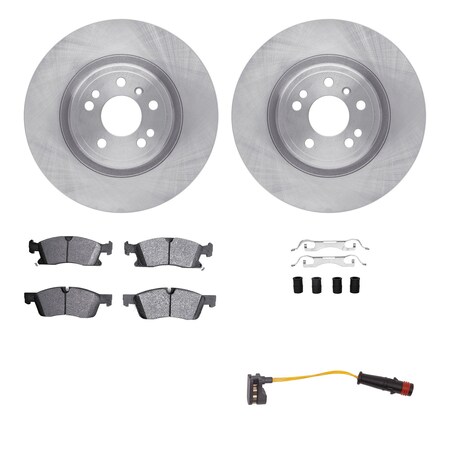 Dynamic Friction Co DFC Brake Rotor- Heavy Duty Brake Pad includes Hardware and Sensor 6422-63001