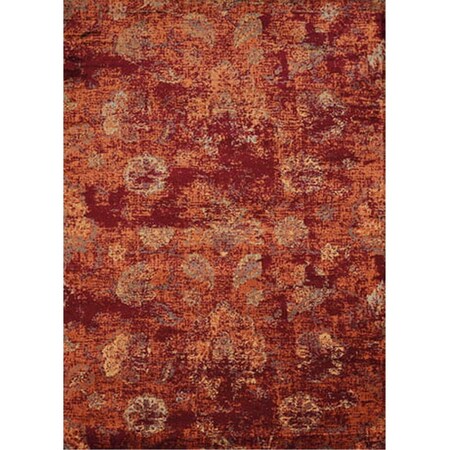 United Weavers 5 ft. 3 in. x 7 ft. 2 in. Bridges Via Vicosa Area RugCrimson 3001 00136 58