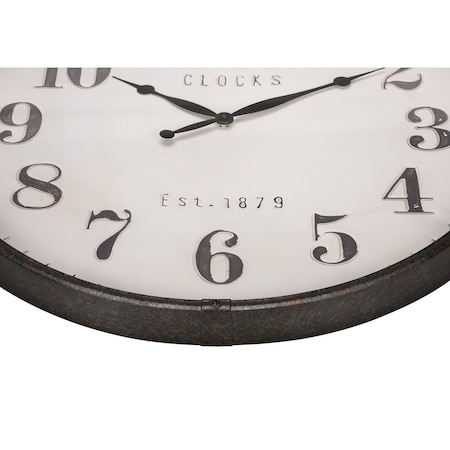 Monarch Specialties Clocks, 30'' Round, Large Oversized, Wall Clock, Brown, Transitional I 9024