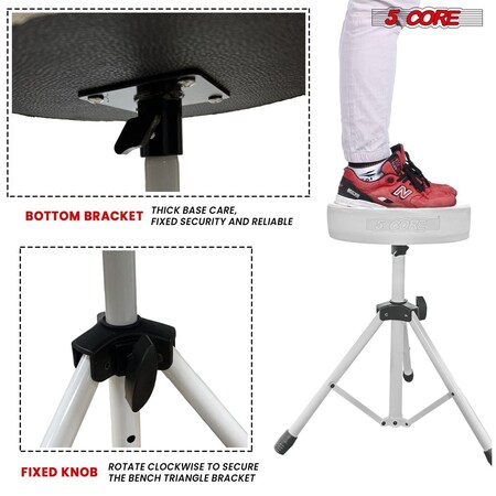 5 CORE Drum Throne Padded Guitar Stool Height Adjustable Music Chair