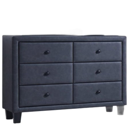 Homeroots 42" X 16" X 31" 2-Tone Gray Pu Wood Dresser 285887