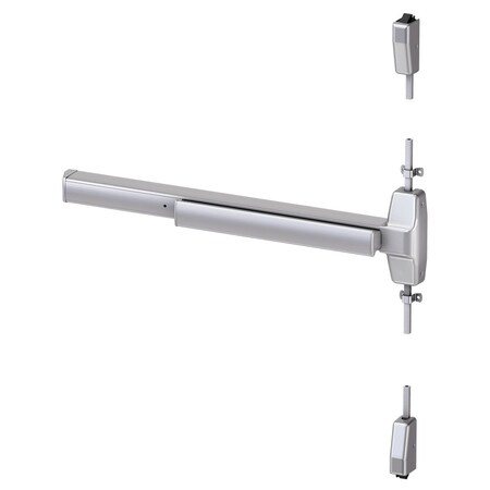 Von Duprin Grade 1 Surface Vertical Rod Exit Device, Wide Stile Pushpad, 36in Device, Exit Only, Less QEL7827EO 3 626