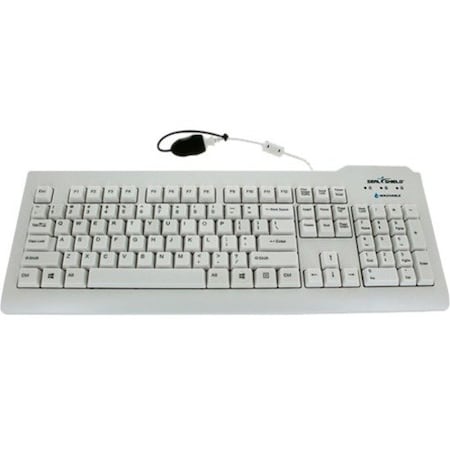 Sealshield SILVER SEAL WHITE MEDICAL GRADE KEYBOARD w/ Quick Connect - Dishwasher Safe & An SSWKSV207