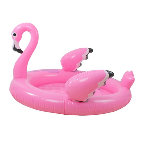 Pool Central 42.5 in. Inflatable Flamingo Childrens Swimming Pool, Pink 33377606