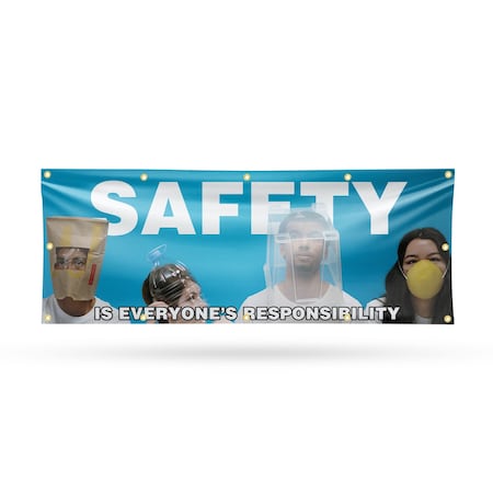 Signmission Safety Is Everyones Responsibility, 48 Inch x 120 Inch, Vinyl Banner B-120-30844