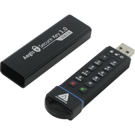 Apricorn Mass Storage Apricorn ASK3-120GB 120 GB AES-XTS 256-Bit Hardware Encrypted Secure USB 3.0 Memory Key ASK3-120GB