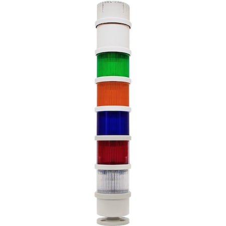 Edwards Signaling Tower Light Module, 24V AC, 24V DC, White, 48 mm Dia., 1 7/8 in Height, LED, 248BC Series 248LEDMW24AD