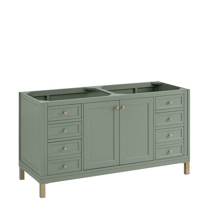 James Martin Vanities Vanity, without top, Smokey Celadon, 59.88 in W x 23.25 in D, 503-V60D-M-SC