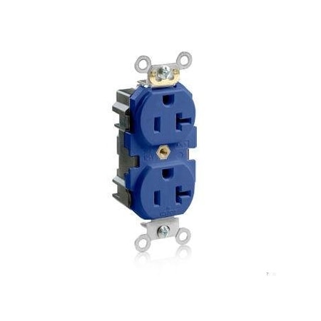 Leviton Straight Blade Receptacle, 5-20R, 20 A, 125V AC, Flush Mount, Self-Grounded M5362-SB