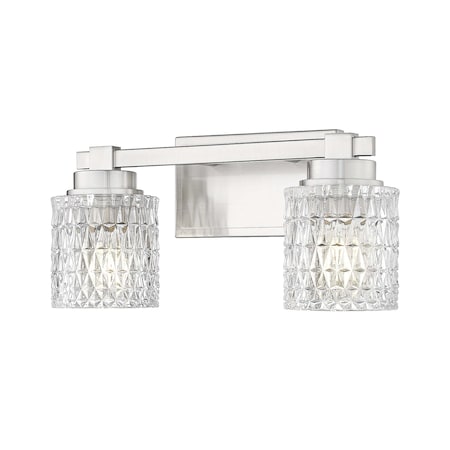 Z-Lite Jacqueline Brushed Nickel 2 Light Vanity 6101-2V-BN