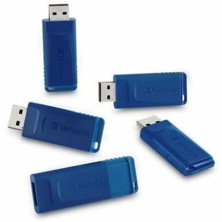 Verbatim 8GB USB Flash Drive  5pk  Blue, Blue, 5PK VER99121