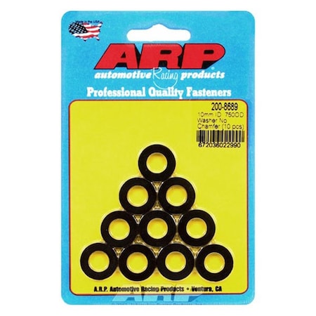 Arp 200-8689 10 mm x 0.75 in. Black Washers, 10PK ARP200-8689