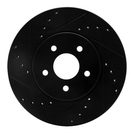 Dynamic Friction Co DFC Brake Rotor - Drilled and Slotted - Black 633-20012L
