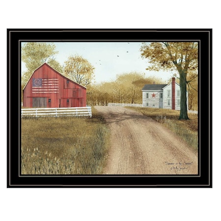 Homeroots Summer in the Country 4 Black Framed Print Wall Art 404447