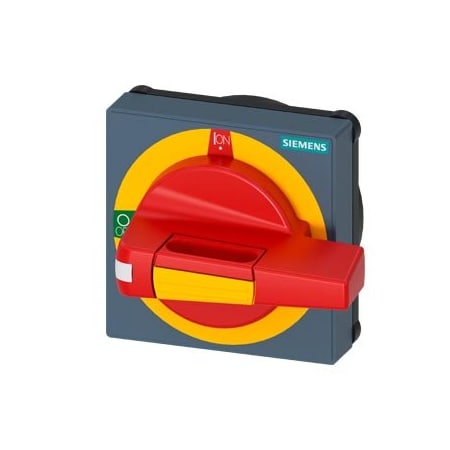 Siemens handle with masking plate EMERGENCY-STOP illuminated size 75x 75 for shaft 8UD1771-2CF05