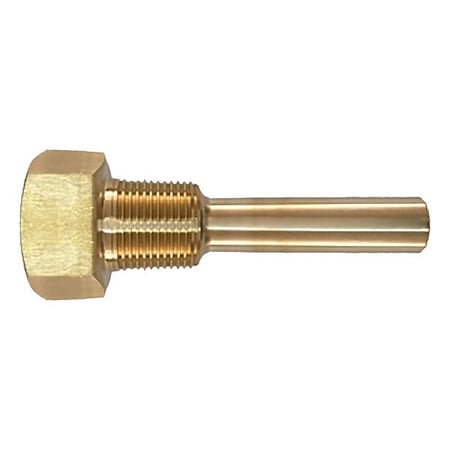 Zoro Select Thermowell, UNEF, Brass, Male 24C455