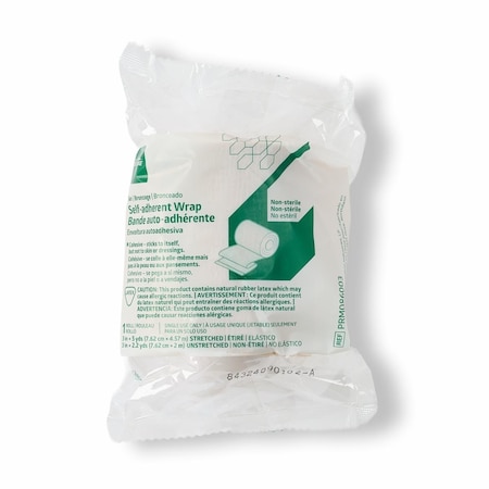 Medline Nonsterile Self-Adherent Latex Wrap, Tan, 3in x 5 yd. (7.6 cm x 4.6 m), 24PK PRM086003