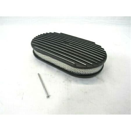 Absurdo 15 in. Oval Full Finned Air Cleaner with Element, Black - BPE-1104B AB3361239