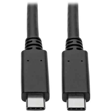 Eaton EATON USB-C Cable M/m, USB 3.2, Gen 2 10 Gbps, 5a 100w Rating, Usb-if U420-C03-G2-5A