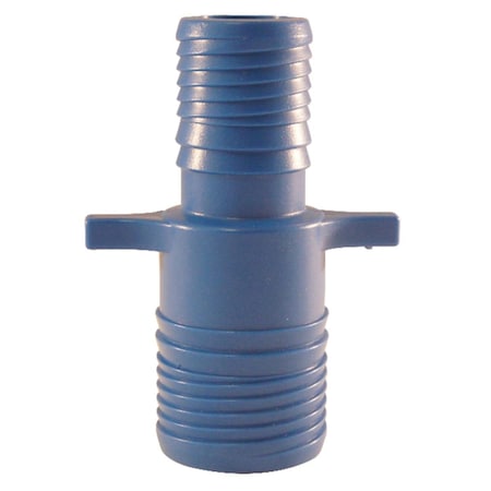 Swivel 1.25 in. Insert x 1 in. Dia. Insert Polypropylene Coupling, Blue SW1489359