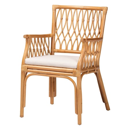 Bali & Pari Maisa Bohemian Light Honey Rattan Arm Chair 247-13766-ZORO