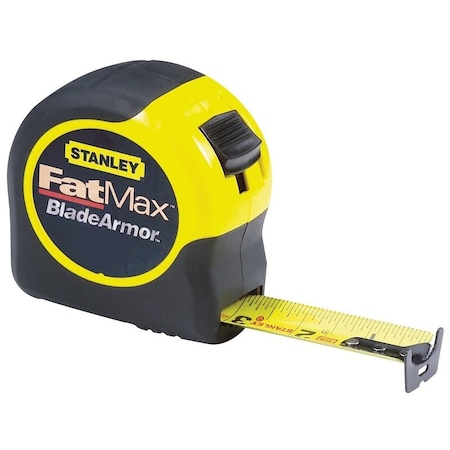 Stanley 33-716 Measuring Tape, 16 ft L Blade, 1-1/4 in W Blade, Steel Blade, ABS Case 33-716THR