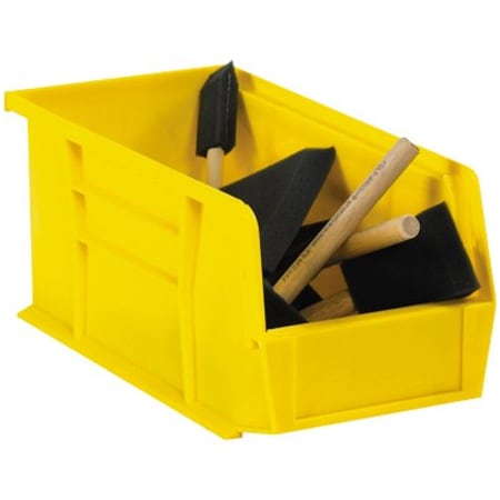 Partners Brand Hang & Stack Storage Bin, Yellow, 3 PK BINP1816Y