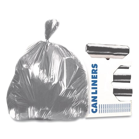 Heritage Linear Low-Density Can Liners, 55 gal, 1.7 mil, 39" x 56", Silver, Flat Pack, 50PK H7856WS