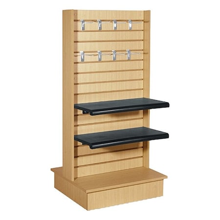 Specialty Store Services Slatwall Display, Maple, 2-Way, 54 in H 3432M