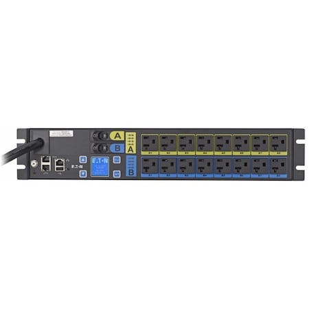 Eaton Managed rack PDU, 2U, L5-30P input, 2.88 kW max, 120V, 24A, 10 ft cord, Single-phase, EMAU05-10