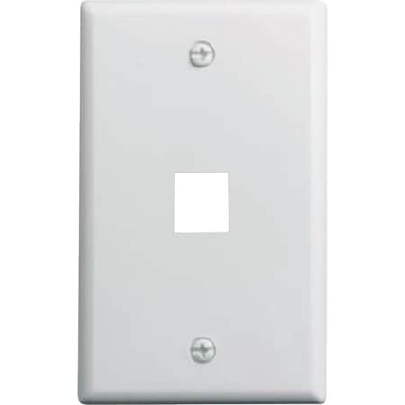 Legrand On-Q 1-Port Keystone Wall Plate Wht F3401WHV1