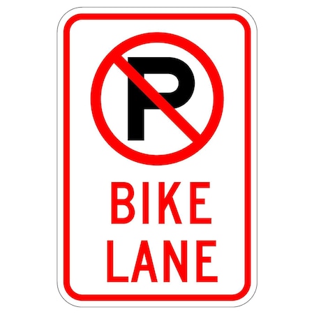 Sign Solutions Usa Parking Sign, 12 in W, Aluminum Sign, White DUS10DWT1218R7-9a