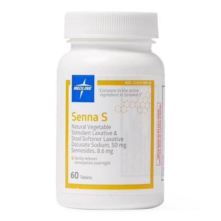 Medline Senna-S Tablets, 60/Bottle, 64 Bottle/Case, 64PK OTCM00011
