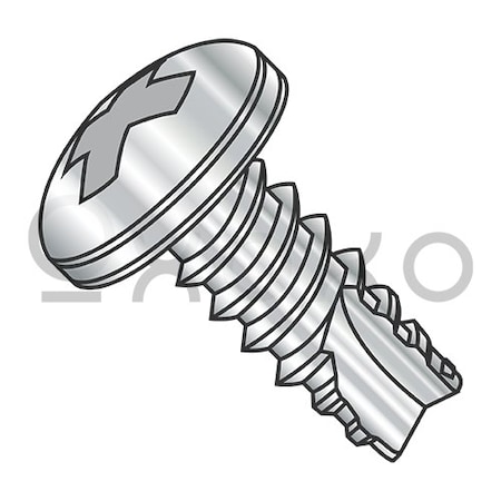 Oxoxo 4-24X5/16 Phillips Pan Thread Cutting Screw Type 25 Fully Threaded 18-8 Stainless Steel, 5000PK 350622