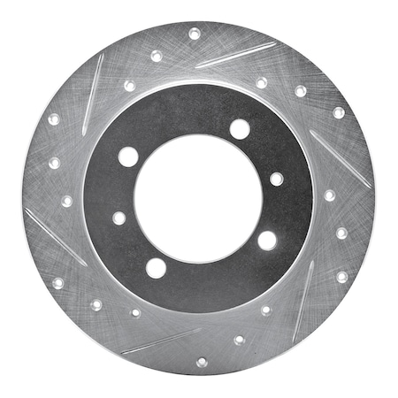 Dynamic Friction Co DFC Brake Rotor - Drilled and Slotted - Silver 631-72011L