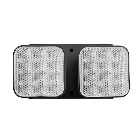 Keystone Emergency Light | Thermo Plastic | Remote Double Head | Style 1 | Black Color | 6500K Dual Heads | S KT-EM-RD1-BLWL-SL