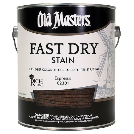 Fast Dry Stain Gal Old Masters Espresso Interior Oil-Based Wood Stain 62301