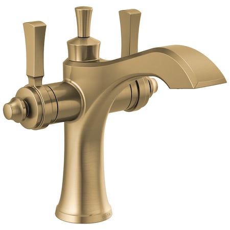 Delta Monoblock Bathroom Faucet, Two Handles, Single Hole, Champagne Bronze, 1.2 gpm, 7-1/8 in Spout Reach 856-CZ-DST