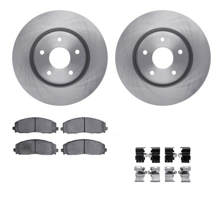 Dynamic Friction Co DFC Brake Rotor with 5000 Brake Pads and Hardware Kit 6512-40492