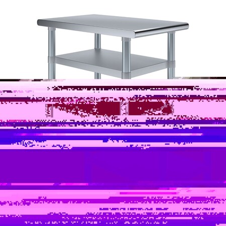 Amgood 20in D x 20in L Stainless Steel Open Base Table, 3in Casters AMG WT-2020-RCB-WHEELS-Z