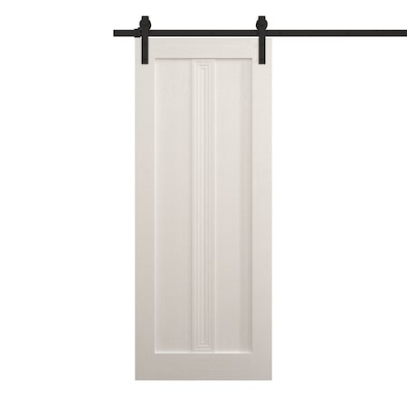 Sartodoors Modern Barn Door 28 x 80 inches, Ego 5006 Painted White Oak, 6.6FT Rail Track Heavy Hardware Set EGO5006BD-B-PWO-28