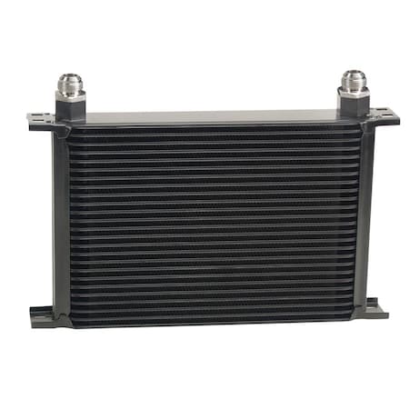 Derale 52510 Stacked Plate Oil Cooler - 25 Row, -10 AN Fittings DER52510