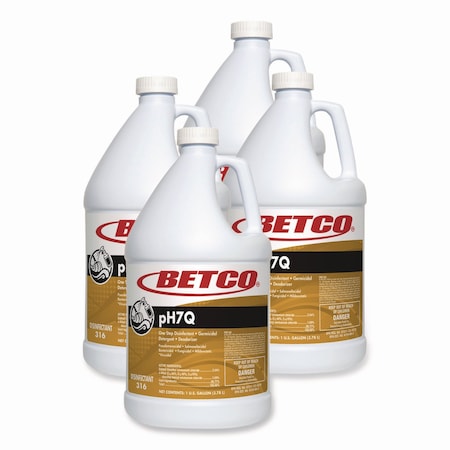 Betco Cleaners & Detergents, Bottle, Lemon Scent, 4 PK 3160400