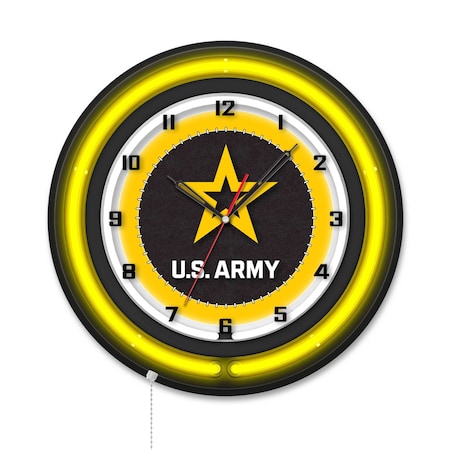 Holland Bar Stool United States Army 19 Double Neon Wall Clock Clk19BK