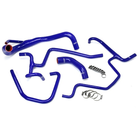Hps Performance High Temp Reinforced Silicone Radiator and Heater Coolant Hose Kit, Blue, 57-1646-BLUE