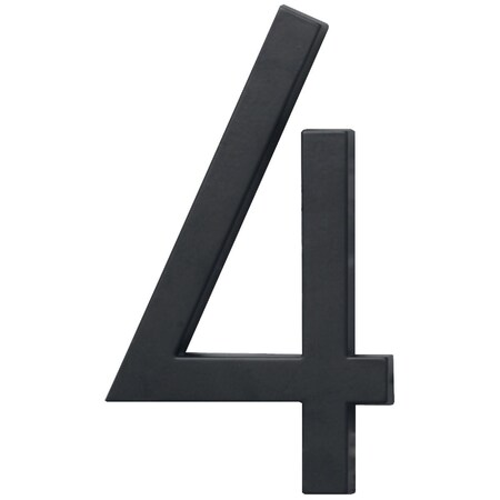 Hy-Ko Architectural Series 6'' Satin Black House Number Four FM-6/4