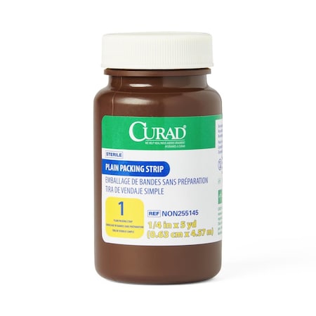 Medline Packing Strip Gauze, Plain, 1/4in x 5 yd, Sterile NON255145H