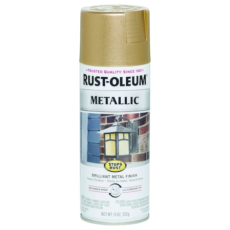 Rust-Oleum Rust Preventative Spray Paint, Rose Gold, Metallic, Solvent, 11 Oz 286564